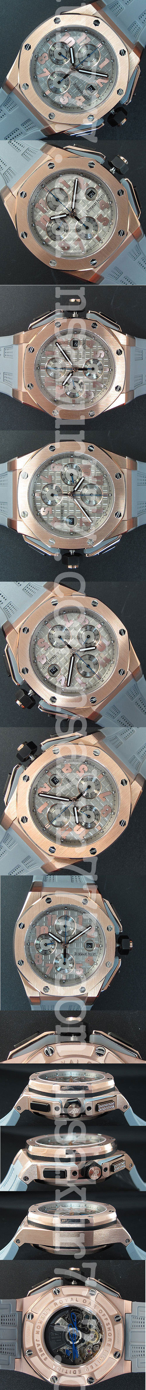 コレクション商品 AUDEMARS PIGUET オーデマピゲ ロイヤルオーク オフショアクロノグラフ Asian 7750搭載！自動巻き ラバーベルト 